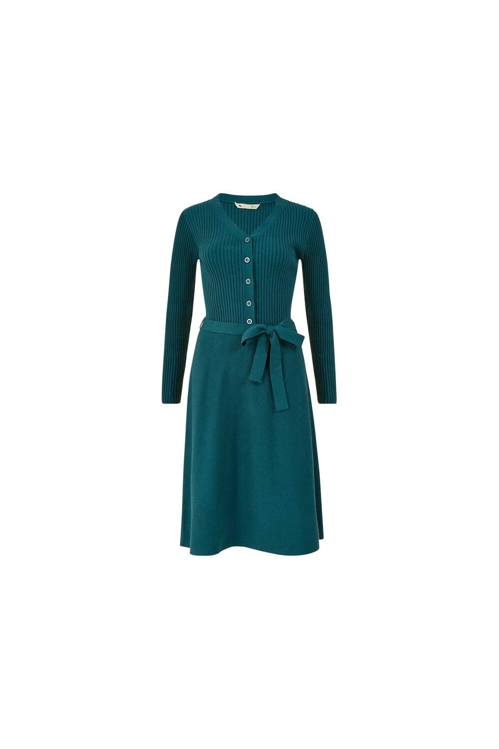 Yumi Teal Knitted Skater Dress 5 Yumi Teal Knitted Skater Dress - Image 5