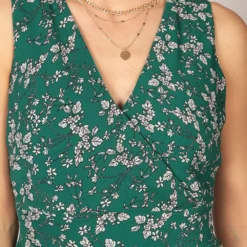 Sleeveless Floral Wrap Skater Dress Green 7 Sleeveless Floral Wrap Skater Dress Green -Cheap My Dreamy Dress Store tenki sleeveless floral wrap skater dress green p13658 118598 image