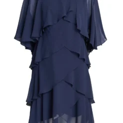 Toni Chiffon Tier Jacket Dress With Beaded Neck -Cheap My Dreamy Dress Store toni chiffon tier jacket dress with beaded neck p19767 147649 image