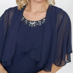 Toni Chiffon Tier Jacket Dress With Beaded Neck -Cheap My Dreamy Dress Store toni chiffon tier jacket dress with beaded neck p19767 147650 image