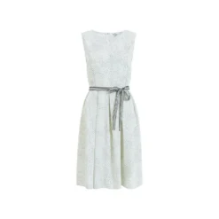 Yumi White Spotted Skater Dress With Contrast Belt -Cheap My Dreamy Dress Store white spotted skater dress with contrast belt p7433 67027 image
