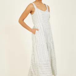 Yumi White Striped Maxi Dress -Cheap My Dreamy Dress Store white striped maxi dress p8337 114166 image
