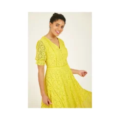 Yumi Yellow Lace Tea Dress -Cheap My Dreamy Dress Store yellow lace tea dress p8344 70732 image