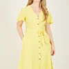 Yumi Yellow Shirt Dress