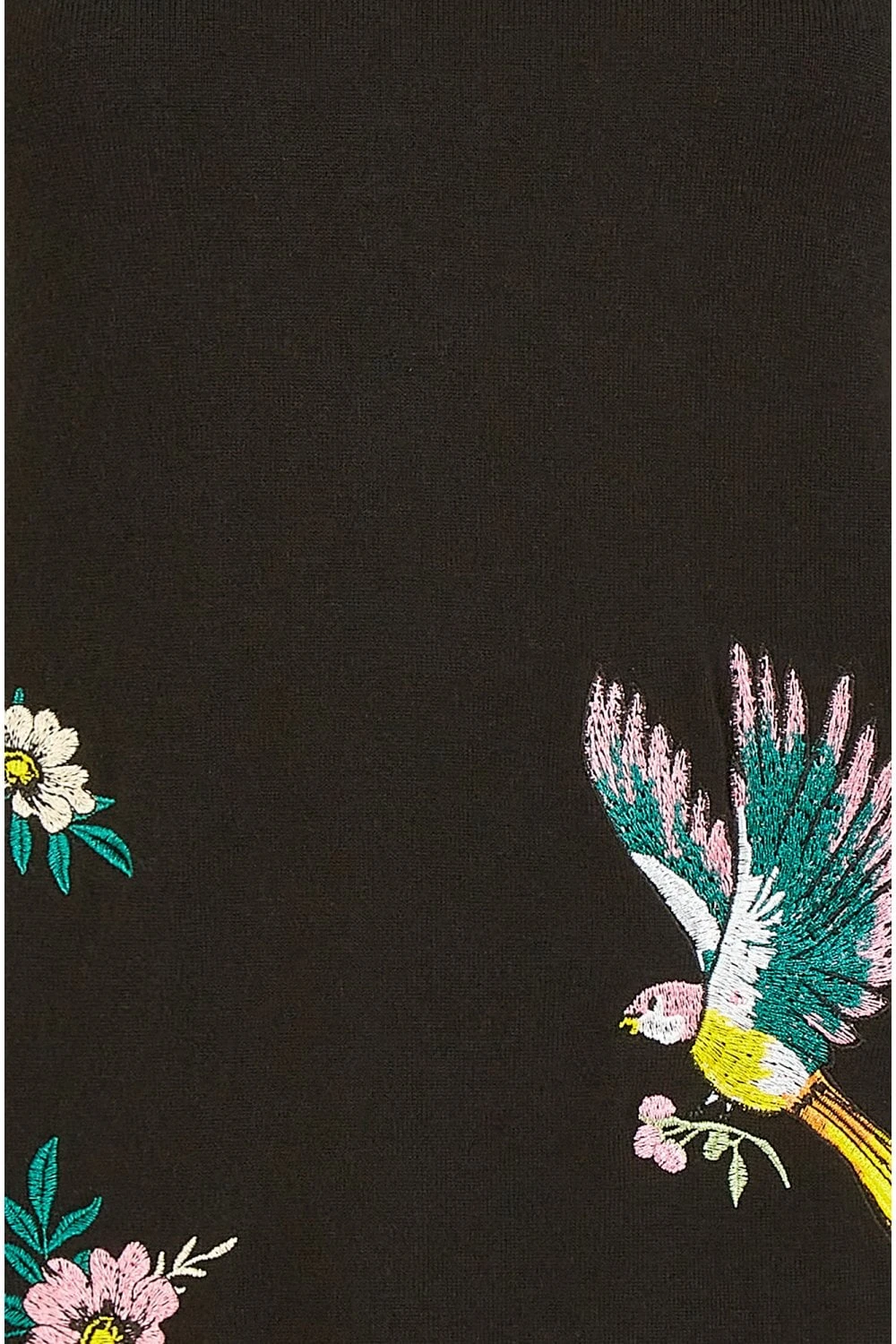 Yumi Bird And Floral Embroidered Knitted Peter Pan Dress 6 Yumi Bird And Floral Embroidered Knitted Peter Pan Dress - Image 6