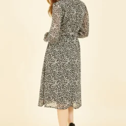 Yumi Black Leopard Long Sleeve Skater Dress -Cheap My Dreamy Dress Store yumi black leopard long sleeve skater dress p18003 140359 image