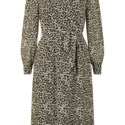 Yumi Black Leopard Long Sleeve Skater Dress -Cheap My Dreamy Dress Store yumi black leopard long sleeve skater dress p18003 140360 image