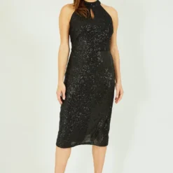 Yumi Black Sequin Halter Neck Midi Dress 9 Yumi Black Sequin Halter Neck Midi Dress -Cheap My Dreamy Dress Store yumi black sequin halter neck midi dress p15029 126609 image