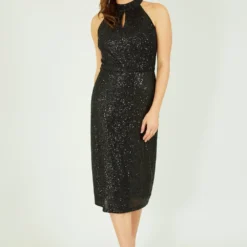 Yumi Black Sequin Halter Neck Midi Dress 11 Yumi Black Sequin Halter Neck Midi Dress -Cheap My Dreamy Dress Store yumi black sequin halter neck midi dress p15029 126611 image