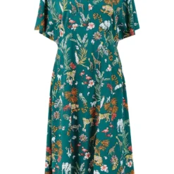 Yumi Green Animal Kingdom Print Midi Dress -Cheap My Dreamy Dress Store yumi green animal kingdom print midi dress p10412 110695 image