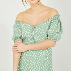 Yumi Green Ditsy Print Gypsy Midi Dress -Cheap My Dreamy Dress Store yumi green ditsy print gypsy midi dress p12016 111650 image