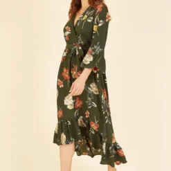 Yumi Green Floral Dip Hem Midi Dress 11 Yumi Green Floral Dip Hem Midi Dress -Cheap My Dreamy Dress Store yumi green floral dip hem midi dress p16334 132235 image