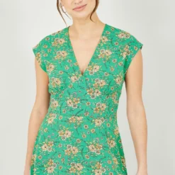 Yumi Green Floral Midi Dress -Cheap My Dreamy Dress Store yumi green floral midi dress p11974 110281 image
