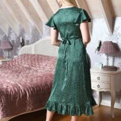 Yumi Green Leopard Satin Frill Wrap Midi Dress 6 Yumi Green Leopard Satin Frill Wrap Midi Dress -Cheap My Dreamy Dress Store yumi green leopard satin frill wrap midi dress p14992 128256 image