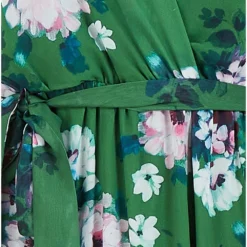 Yumi Green Watercolour Floral Dip Hem Midi Dress -Cheap My Dreamy Dress Store yumi green watercolour floral dip hem midi dress p14911 125496 image