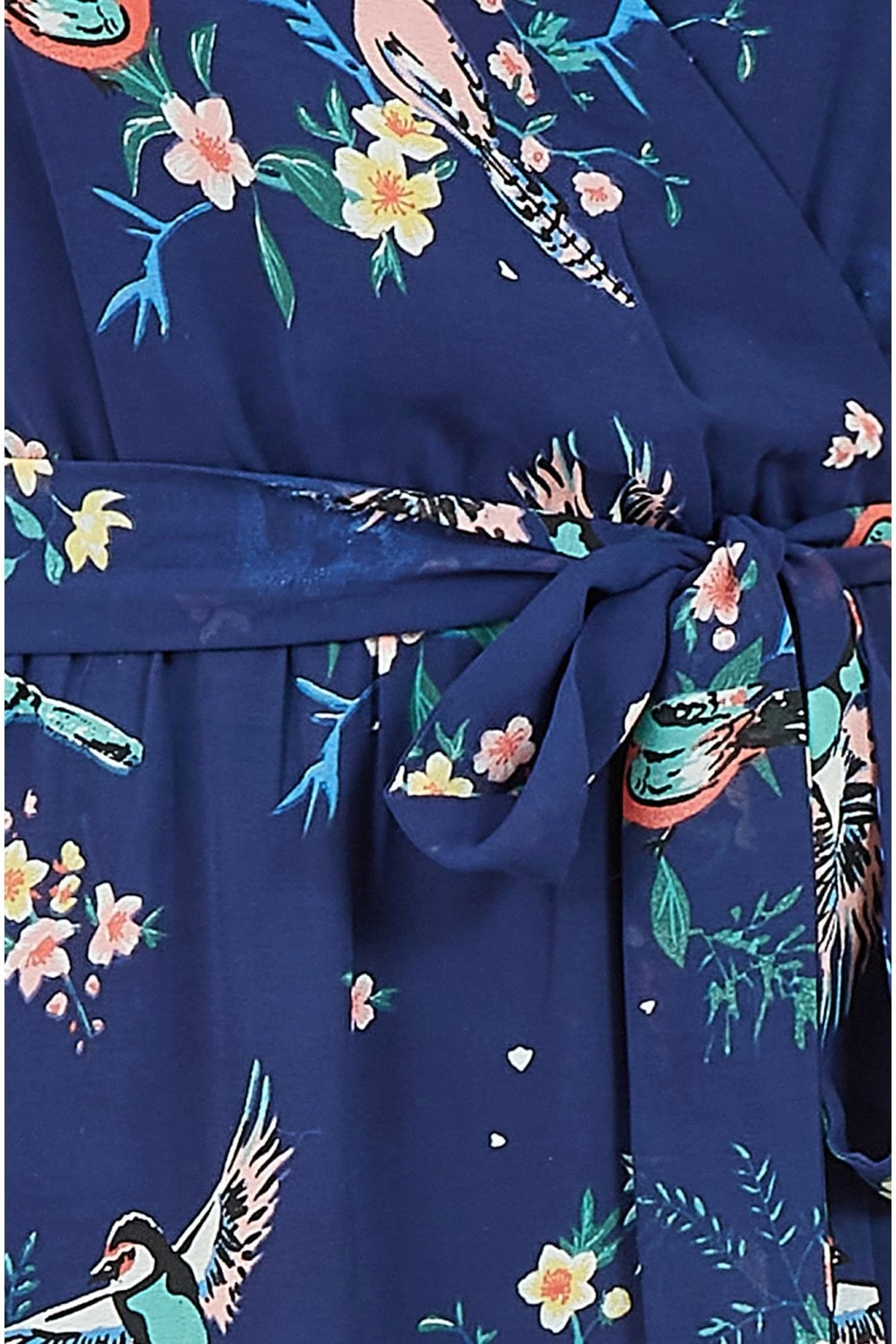 Yumi Navy Botanical Bird Print Gypsy Dress 7 Yumi Navy Botanical Bird Print Gypsy Dress - Image 7