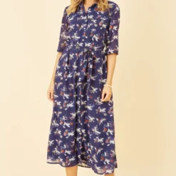 Yumi Navy Crane Print Midi Shirt Dress 9 Yumi Navy Crane Print Midi Shirt Dress -Cheap My Dreamy Dress Store yumi navy crane print midi shirt dress p19294 145358 image