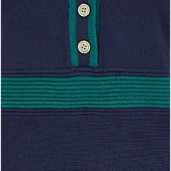 Yumi Navy Knitted Dress With Contrast Waistband And Button Detail -Cheap My Dreamy Dress Store yumi navy knitted dress with contrast waistband and button detail p16279 132049 image