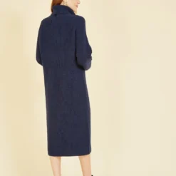 Yumi Navy Roll Neck Knitted Midi Jumper Dress -Cheap My Dreamy Dress Store yumi navy roll neck knitted midi jumper dress p16451 132759 image
