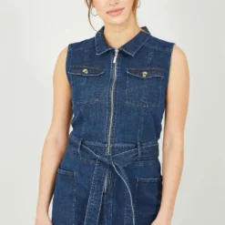 Yumi Sleeveless Denim Stretch Utility Dress 7 Yumi Sleeveless Denim Stretch Utility Dress -Cheap My Dreamy Dress Store yumi sleeveless denim stretch utility dress p10232 110874 image