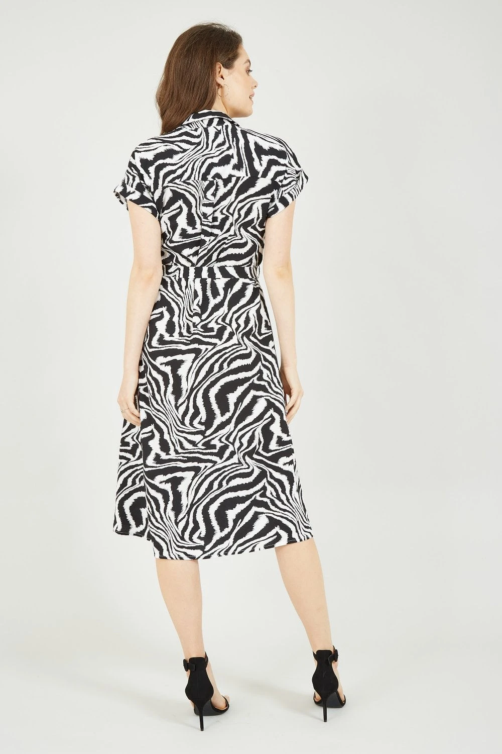Yumi Zebra Print Shirt Dress 4 Yumi Zebra Print Shirt Dress - Image 4